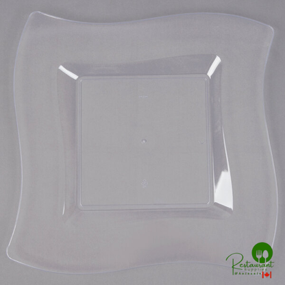 Fineline Wavetrends 110-BO 10 3/4" Bone / Ivory Plastic Square Plate - 120/Case | Canada