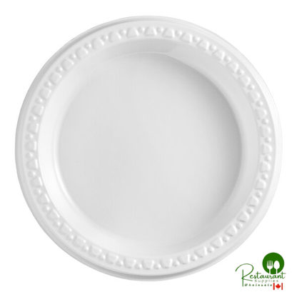 Huhtamaki Chinet Black Heavyweight Plastic Plate 6" - 1,000/Case | Canada