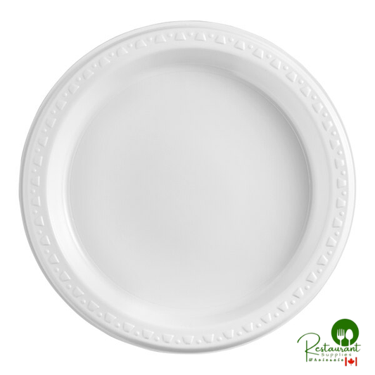Huhtamaki Chinet White Heavyweight Plastic Plate 7" - 1,000/Case