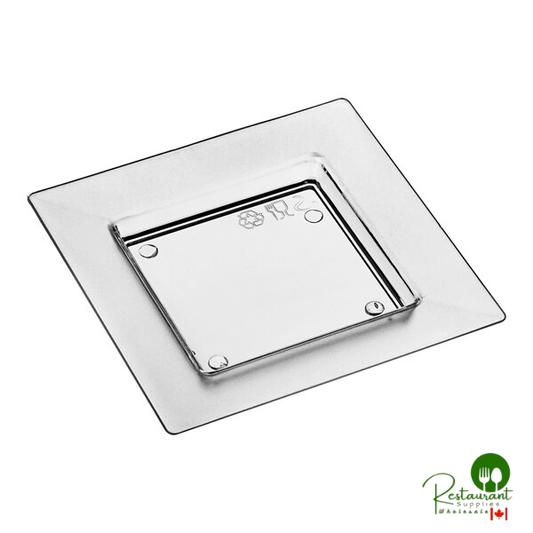 Solia 3" Square Clear Plastic Plate - 200/Case