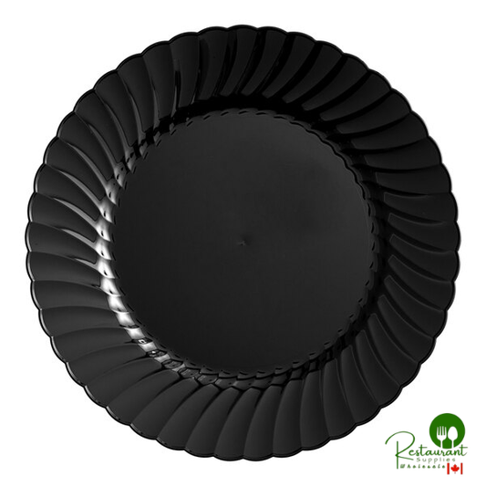 WNA Comet CW9180BK Classicware 9" Black Plastic Plate - 180/Case