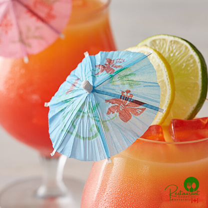 4" Drink Umbrella / Parasol Pick with Assorted Colors By Prime - 1,440/Case