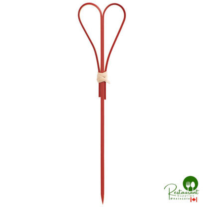 4 3/4" Compostable Bamboo Heart Food Pick / Skewer By Prime - 1,000/Case