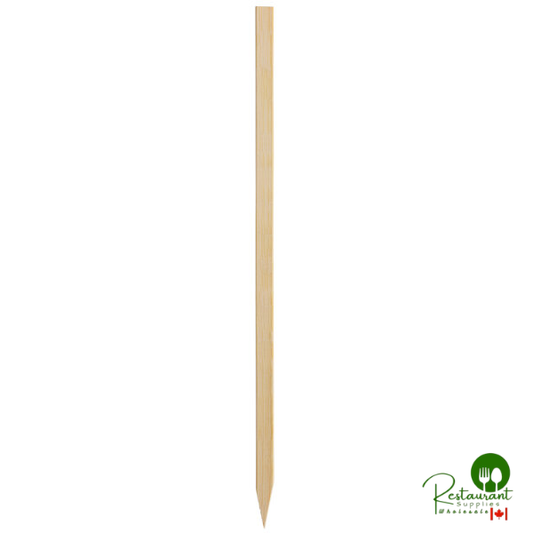 Compostable 9 7/8" Natural Bamboo Flat Skewer By Prime - 1,000/Case