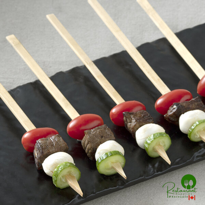 Compostable 9 7/8" Natural Bamboo Flat Skewer By Prime - 1,000/Case