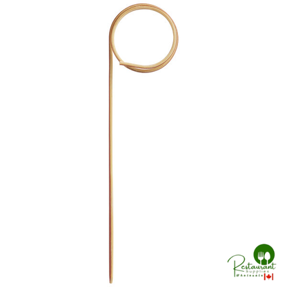 Compostable 3 1/2" Bamboo Loop Food Pick / Skewer By Prime - 1,000/Case