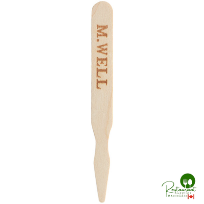 Compostable 3 1/2" Wooden "Medium Well" Meat Marker By Prime - 1,000/Pack