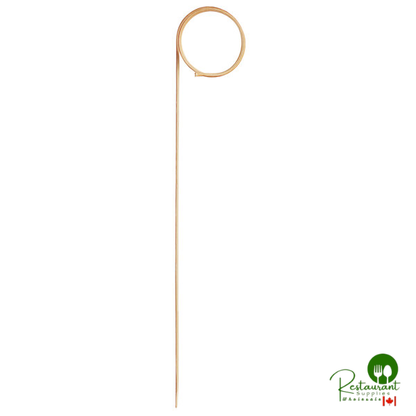 Compostable 4 3/4" Bamboo Loop Food Pick / Skewer By Prime - 1,000/Case