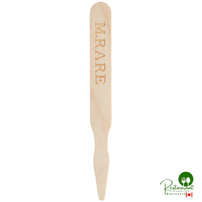 Compostable 3 1/2" Wooden "Medium Rare" Meat Marker By Prime - 1,000/Pack