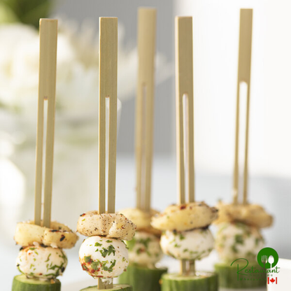 Compostable 6" Bamboo Double Prong Skewer By Prime - 1,000/Case