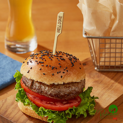 Compostable 6" Bamboo "Well Done" Meat Marker By Prime - 1,000/Case