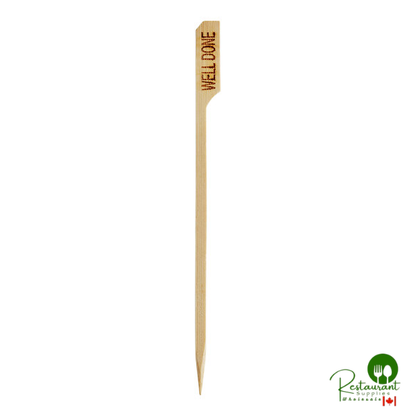 Compostable 6" Bamboo "Well Done" Meat Marker By Prime - 1,000/Case