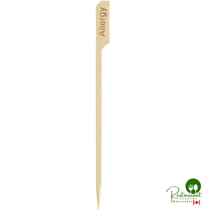 Compostable 6" Bamboo Allergy Food Pick / Marker By Prime - 1,000/Case