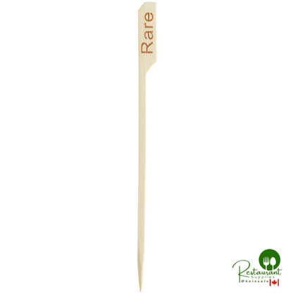 Compostable 6" Bamboo "Rare" Meat Marker By Prime - 1,000/Case