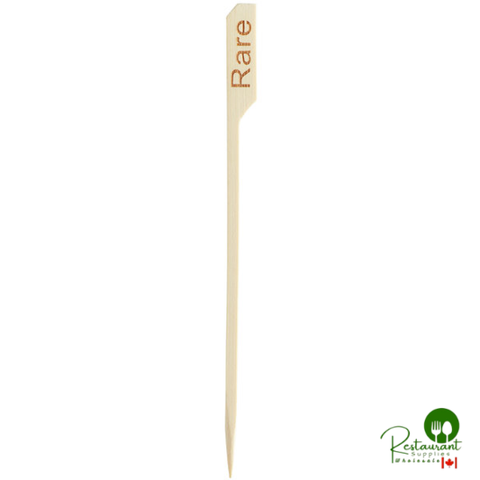 Compostable 6" Bamboo "Rare" Meat Marker By Prime - 1,000/Case