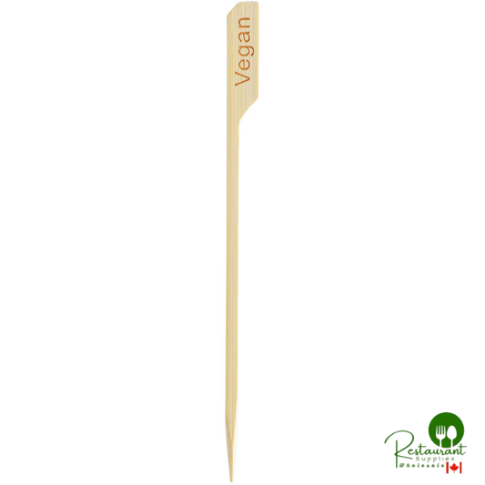 Compostable 6" Bamboo Vegan Food Pick / Marker By Prime - 1,000/Case