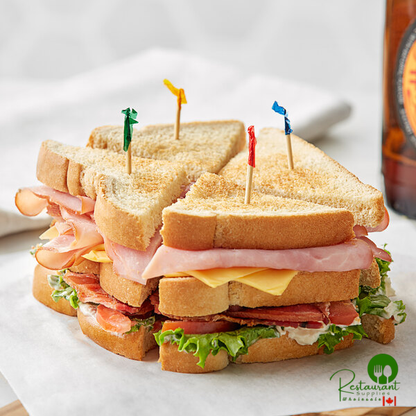 Royal Paper R811B 2 1/2" Frilled Club Food Pick with Assorted Colors - 10,000/Case