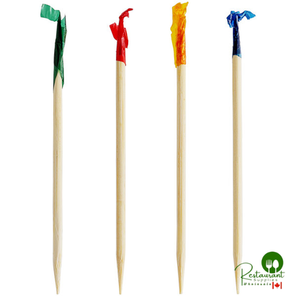 Royal Paper R811B 2 1/2" Frilled Club Food Pick with Assorted Colors - 10,000/Case