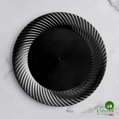 Wave 10" White Plastic Plate By Prime - 144/Case