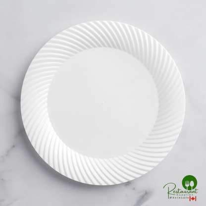 Wave 9" Clear Plastic Plate By Prime - 180/Case