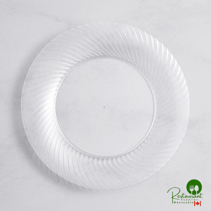 Wave 6" Clear Plastic Plate By Prime - 180/Case