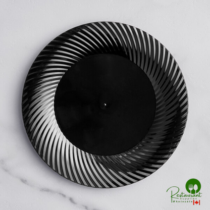 Wave 6" Clear Plastic Plate By Prime - 180/Case