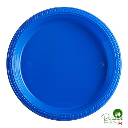 10 1/4" Black Plastic Plate By Prime - 500/Case