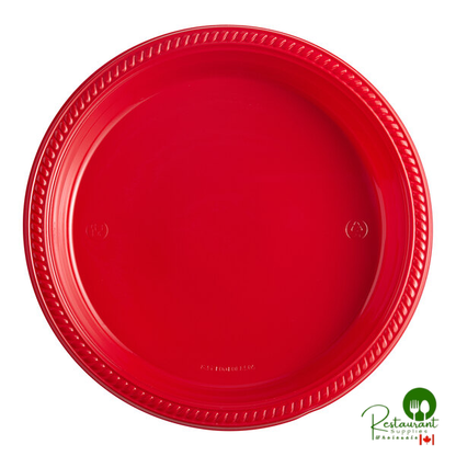 10 1/4" Black Plastic Plate By Prime - 500/Case