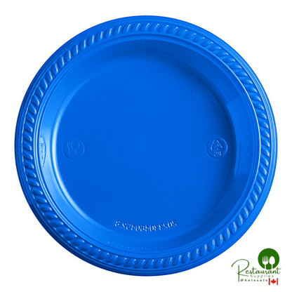 6" Black Plastic Plate By Prime - 1,000/Case