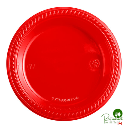 6" Black Plastic Plate By Prime - 1,000/Case