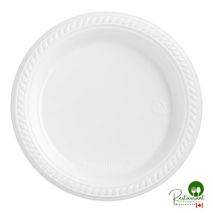 6" Black Plastic Plate By Prime - 1,000/Case