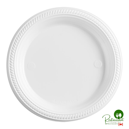 7" Black Plastic Plate By Prime - 1,000/Case