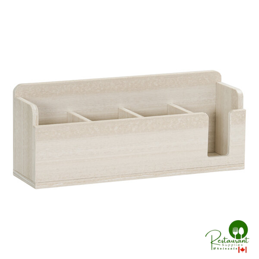 Cal-Mil Vista 18 1/2" x 5" x 7 1/2" 4-Compartment Coastal HDPE Cup / Lid Organizer 28618-141