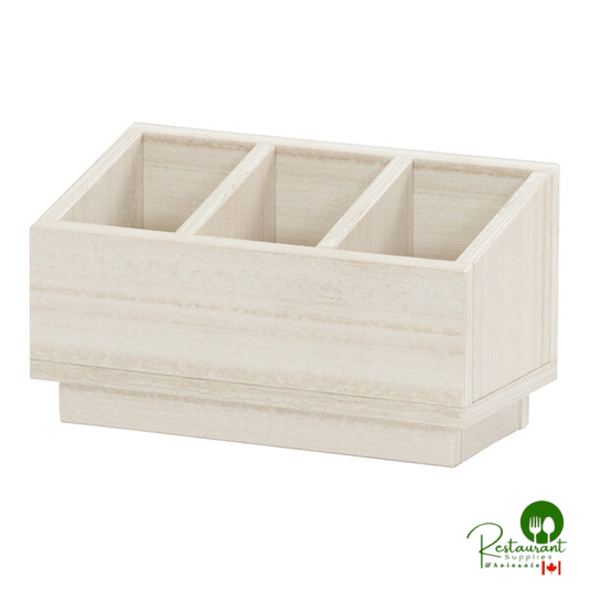 Cal-Mil Vista 11" x 5 1/2" x 6 1/4" 3-Compartment Coastal HDPE Flatware Organizer 28617-141