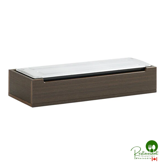 Cal-Mil Vista 20 3/4" x 7 1/2" 6-Section Mocha HDPE Condiment Bar