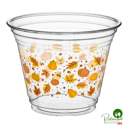 9 oz. Autumn Print PET Plastic Cold Cup By Prime - 1,000/Case