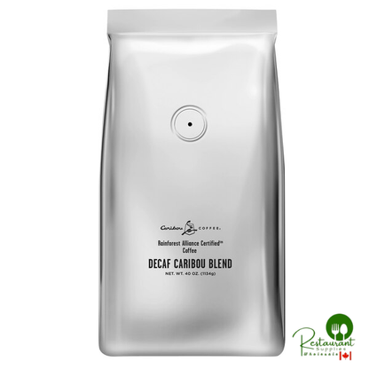 Caribou Coffee Caribou Blend Whole Bean Decaf Coffee 2.5 lb. - 4/Case