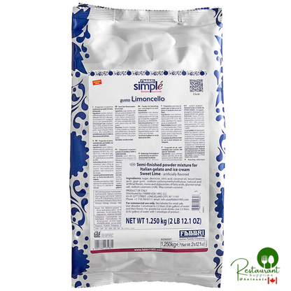 Fabbri 1.25 kg Limoncello Simple One-Step Soft Serve / Frozen Dessert Mix