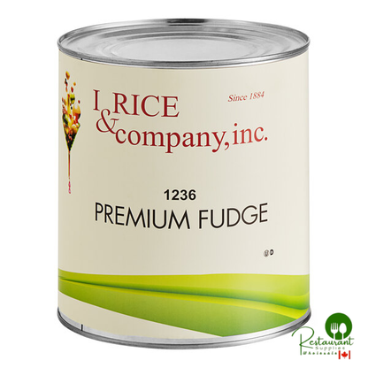 I. Rice Premium Hot Fudge Dessert / Sundae Topping #10 Can - 6/Case