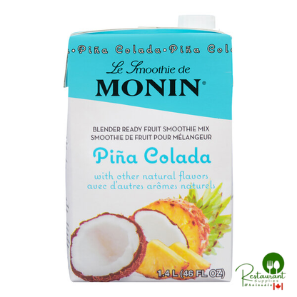 Monin Pina Colada Fruit Smoothie Mix 46 fl. oz. - 6/Case