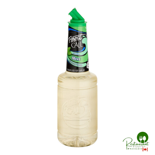 Finest Call Premium Mint Syrup 1 Liter - 12/Case