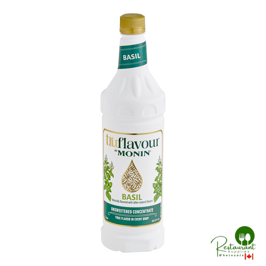 TruFlavour by Monin Unsweetened Basil Culinary Flavor Concentrate 1 Liter - 4/Case