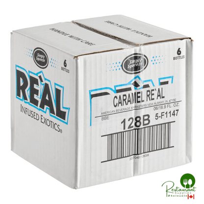 Real Rich Caramel Infused Syrup 16.9 fl. oz. - 6/Case