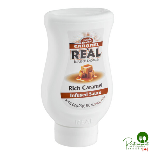 Real Rich Caramel Infused Syrup 16.9 fl. oz. - 6/Case