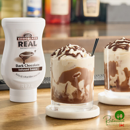 Real Dark Chocolate Infused Syrup 16.9 fl. oz. - 6/Case