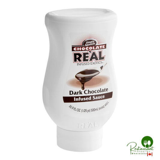 Real Dark Chocolate Infused Syrup 16.9 fl. oz. - 6/Case