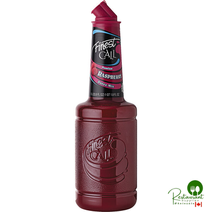 Finest Call Premium Raspberry Puree Mix 1 Liter - 12/Case