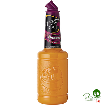 Finest Call Premium Passion Fruit Puree Mix 1 Liter - 12/Case
