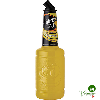 Finest Call 1 Liter Premium Sweet and Sour Mix Concentrate - 12/Case