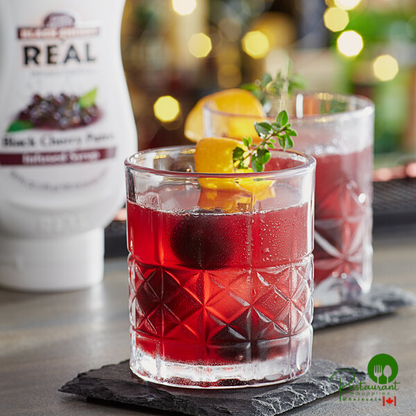 Real Black Cherry Puree Infused Syrup 16.9 fl. oz. - 6/Case | Canada